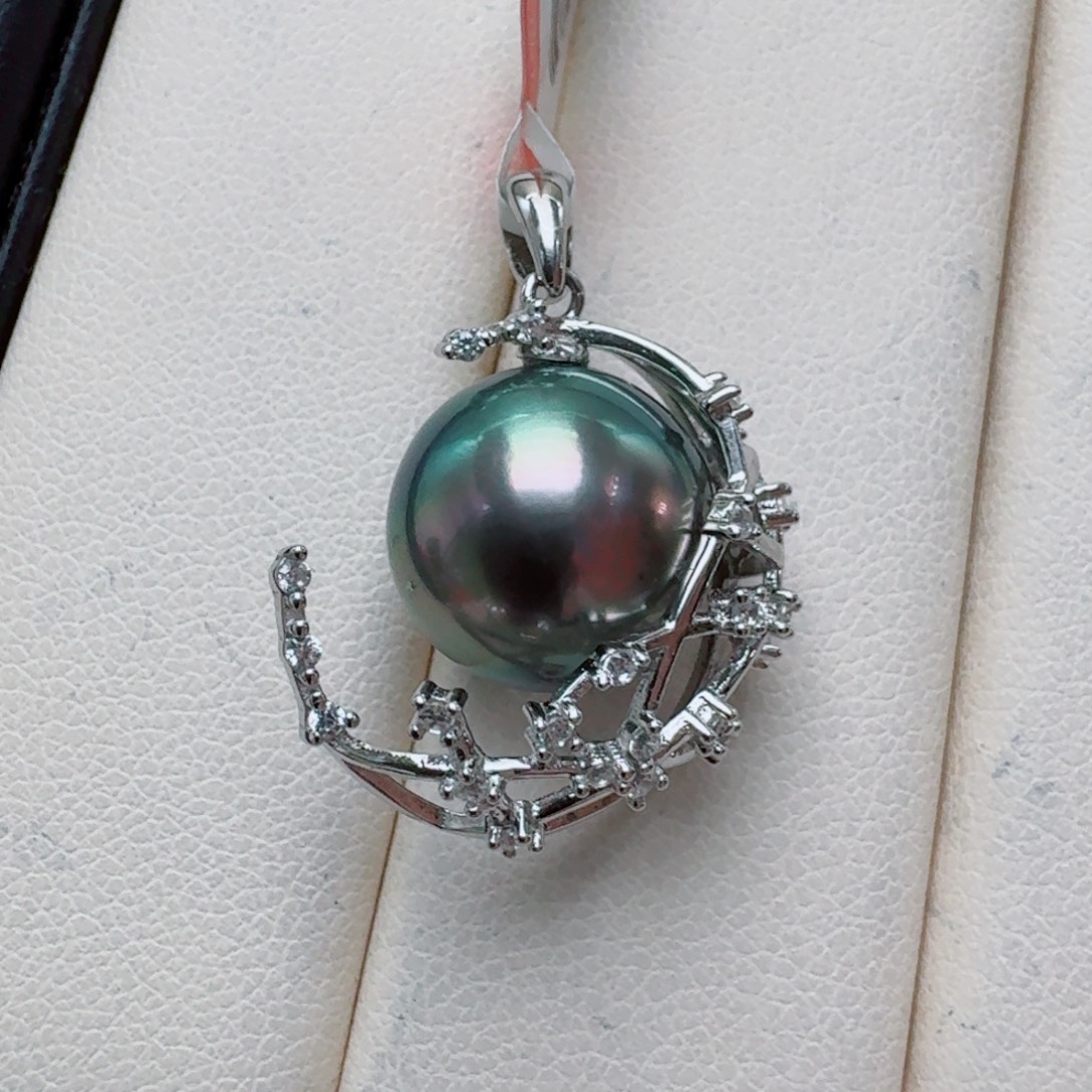 海水珍珠颈饰银S925镶嵌@@v534