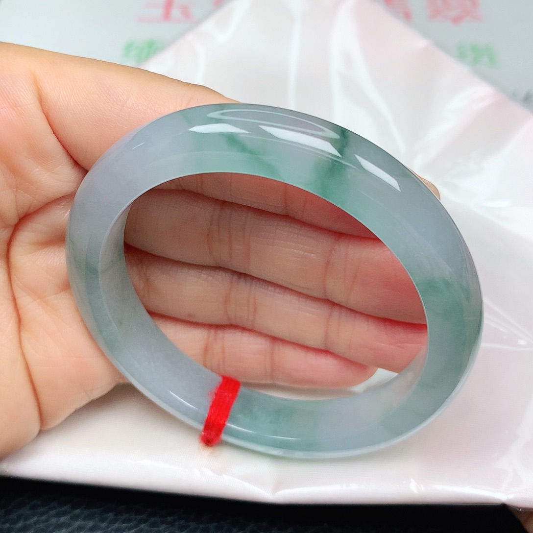 未镶嵌手镯翡翠冰胶兰花19