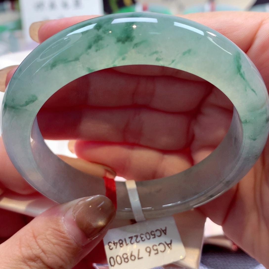 未镶嵌手镯翡翠冰飘花起光完美推荐4号线11