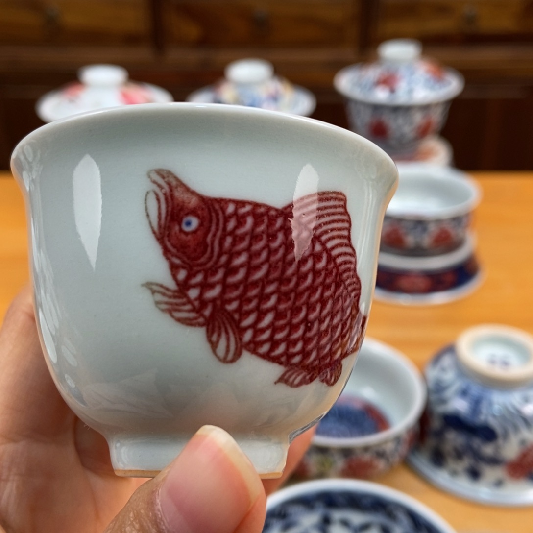 手绘现代茶具非古董