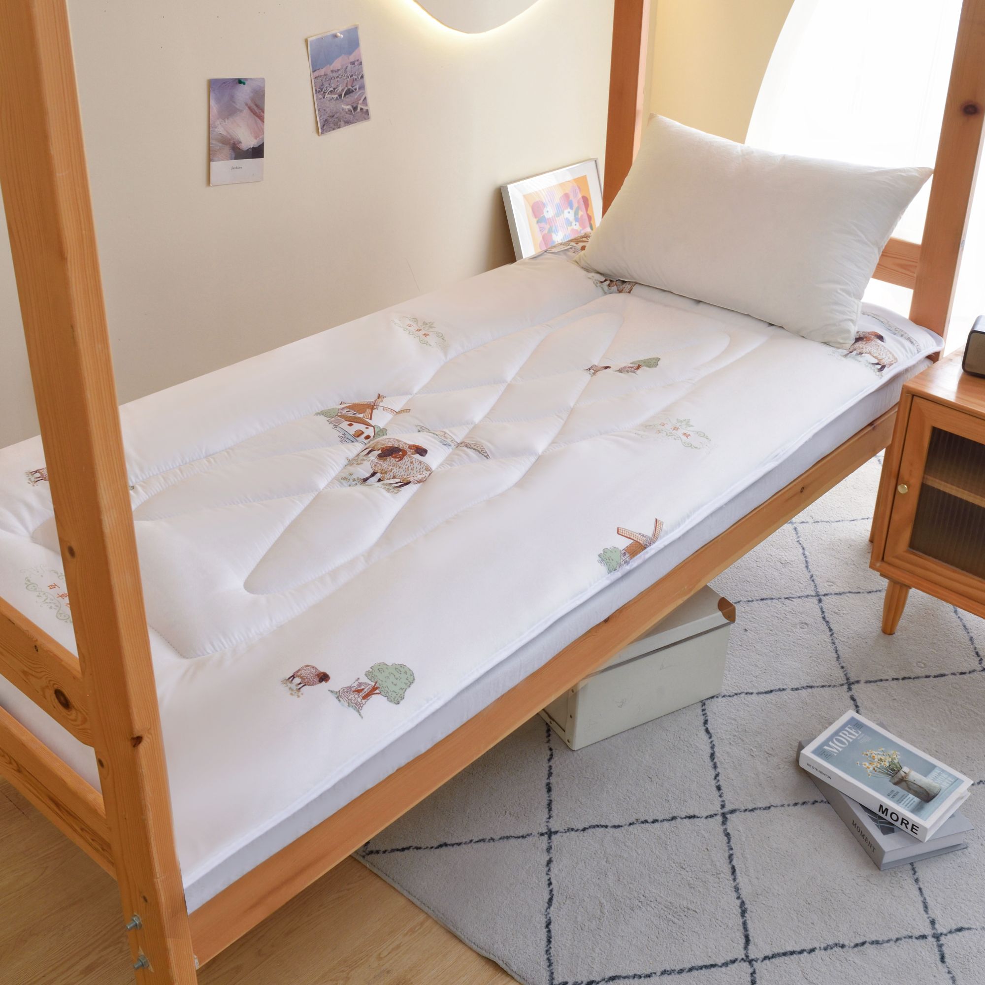 2026【90*200cm约4斤床垫】厚度5cm左右床垫学生宿舍上下铺床垫褥子