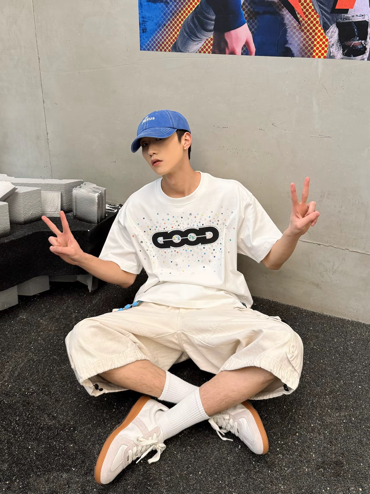 G00D2025SS假日缤纷糖果宝石彩钻短袖轻奢高级感T恤男女同款