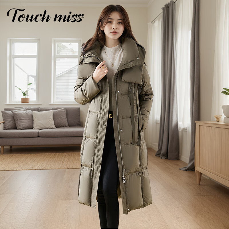 TOUCH MISS轻奢女装羽绒服女冬韩版时尚连帽加厚保暖外套FSL