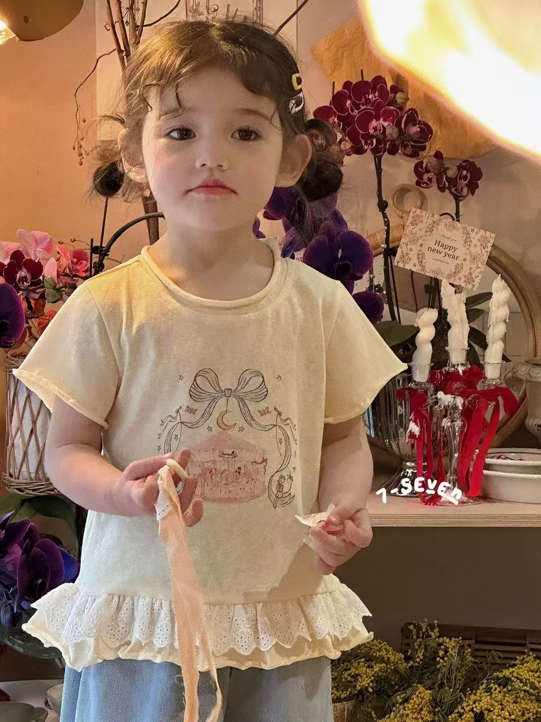 裙子套装卡通印花甜美夏款备注编码，No退换