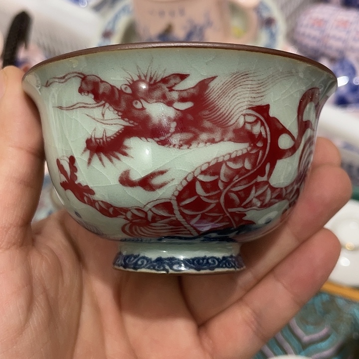 陶摆件景德镇陶瓷主人杯2344