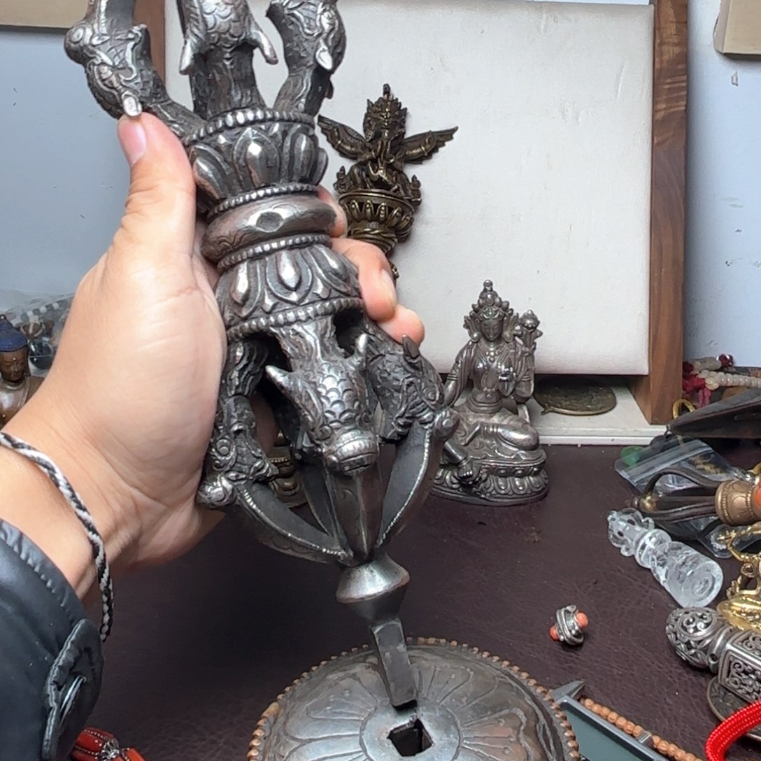 铜星月菩提挂件星月