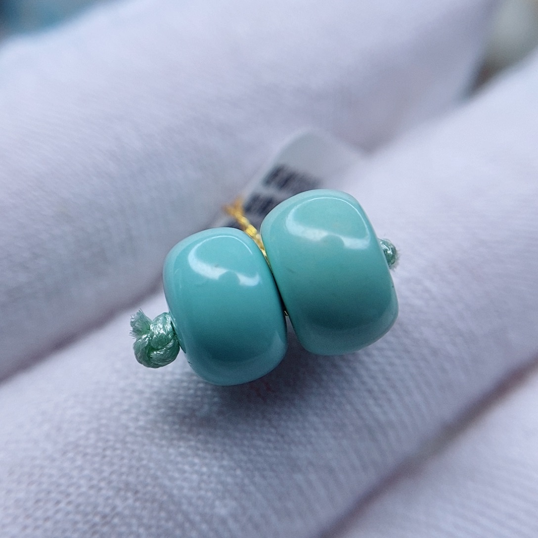 绿松石老型对珠8.5未镶嵌