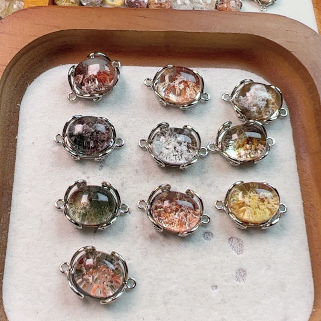 水晶手链银S925镶嵌奶*呼