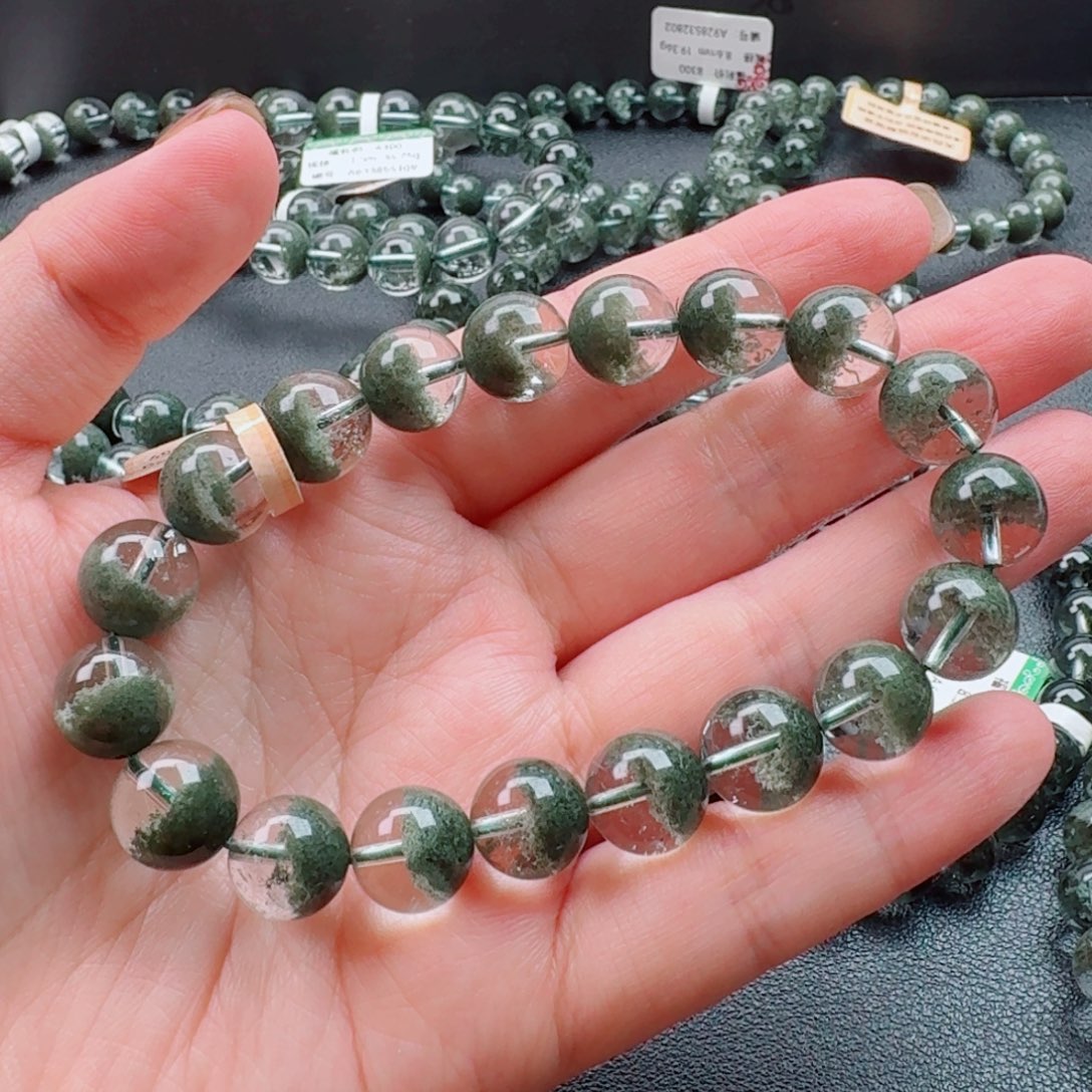 手链未镶嵌水晶绿幽灵聚宝盆10.5mm