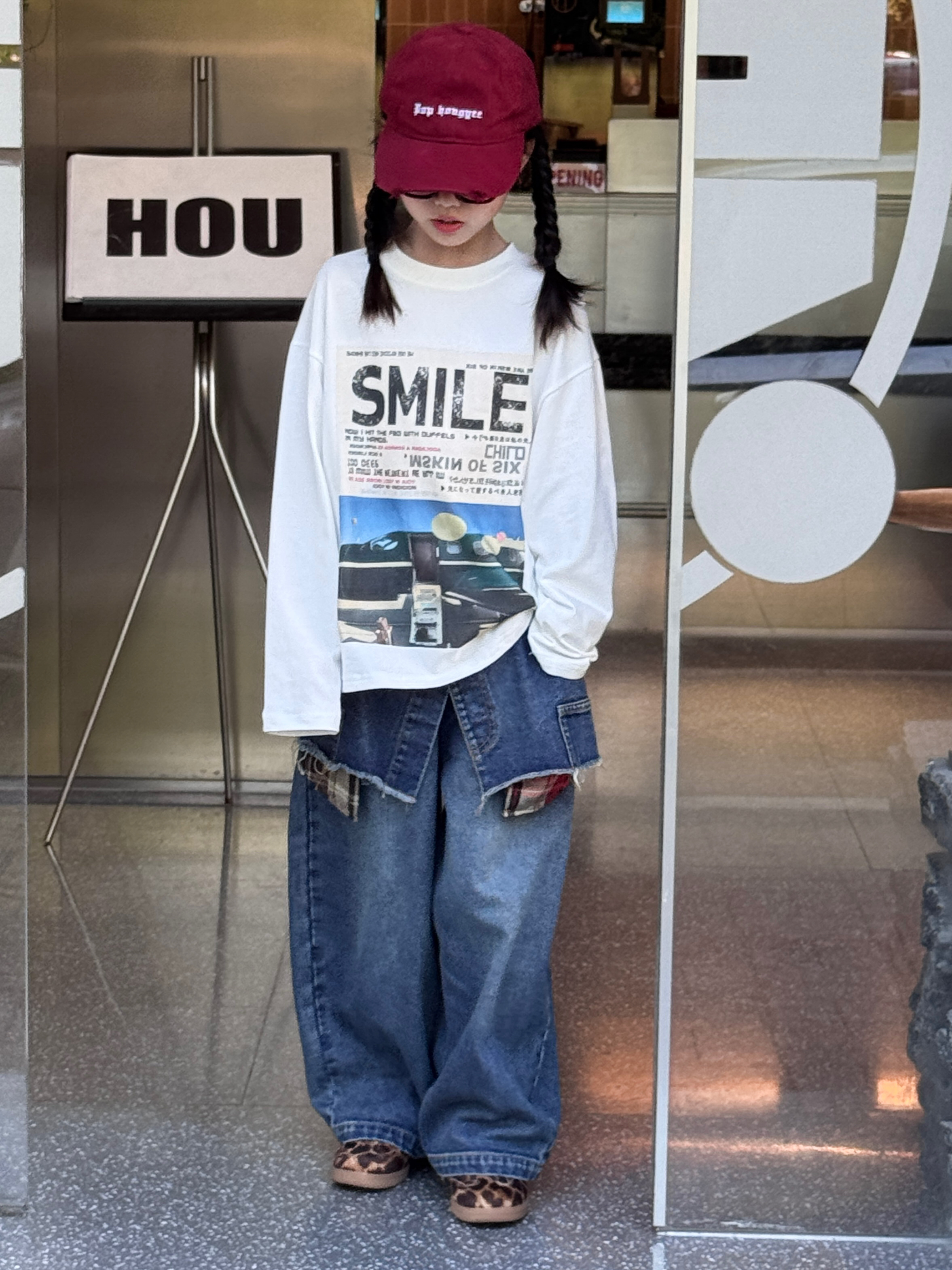 双腰弯刀牛仔裤2025秋款女童休闲新款中大童韩版25684
