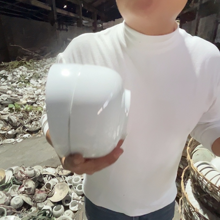 瓷片景德镇陶瓷玉泥6寸罗汉面碗6只