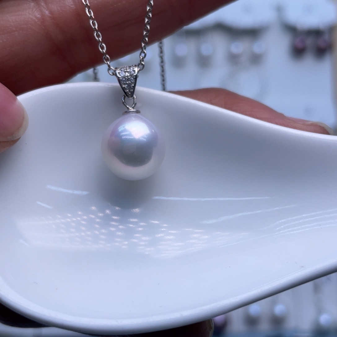 淡水珍珠颈饰银S925镶嵌