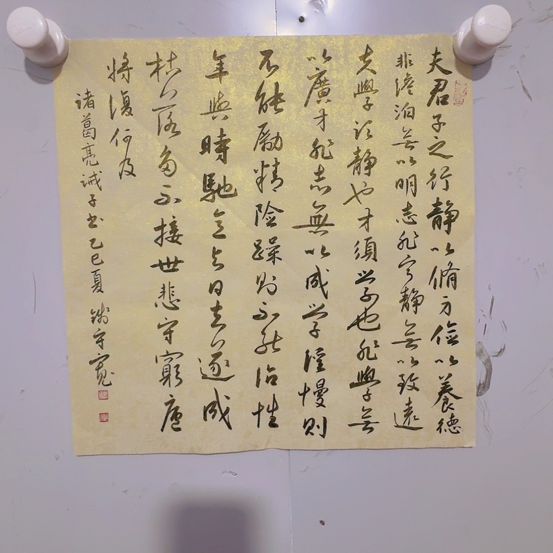 书法诸葛亮诫子书