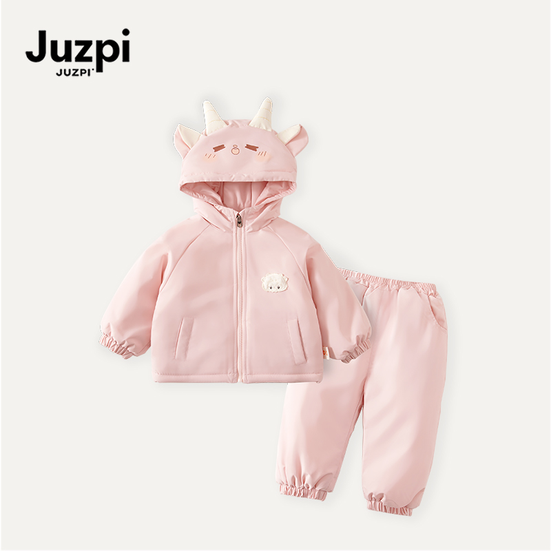 橘止皮·女童棉服套装2025秋冬季女宝外套儿童休闲两件套QT252239