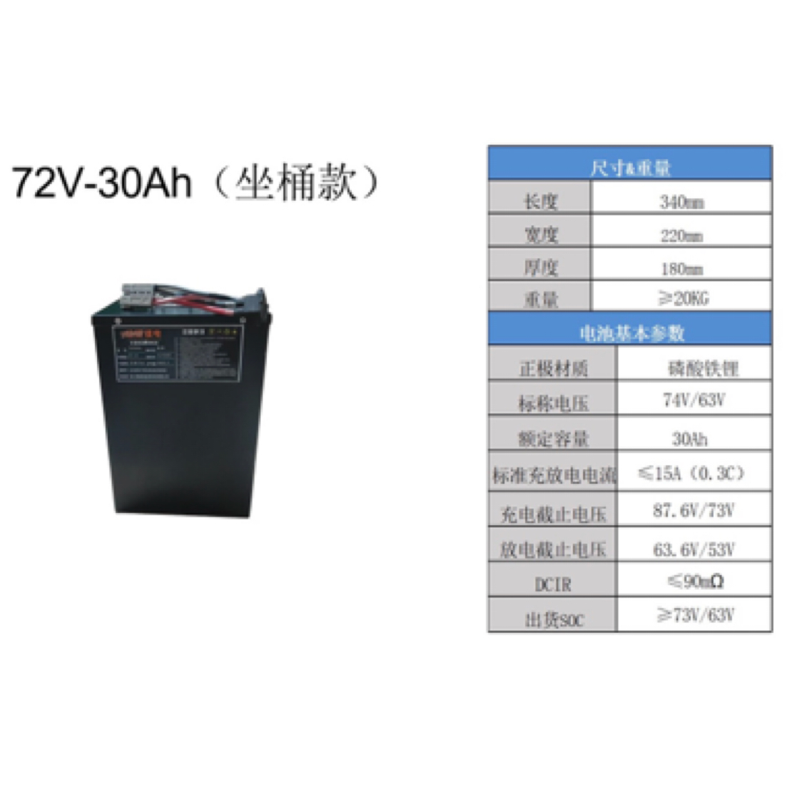 72V30A磷酸铁锂通用车型锂电池动力电池磷酸铁锂电池两轮电动车