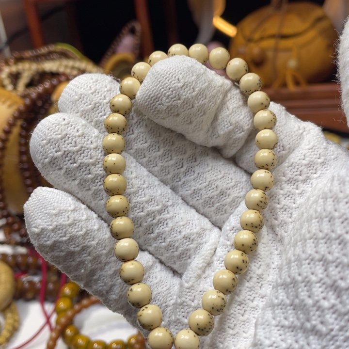 手串星月菩提7河豚圆珠金花虎皮