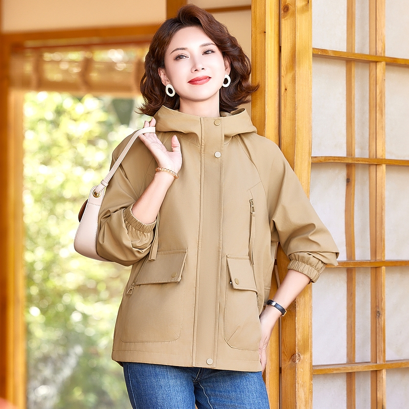 80斤-240特大码秋季时尚休闲宽松减龄有气质连帽韩版外套