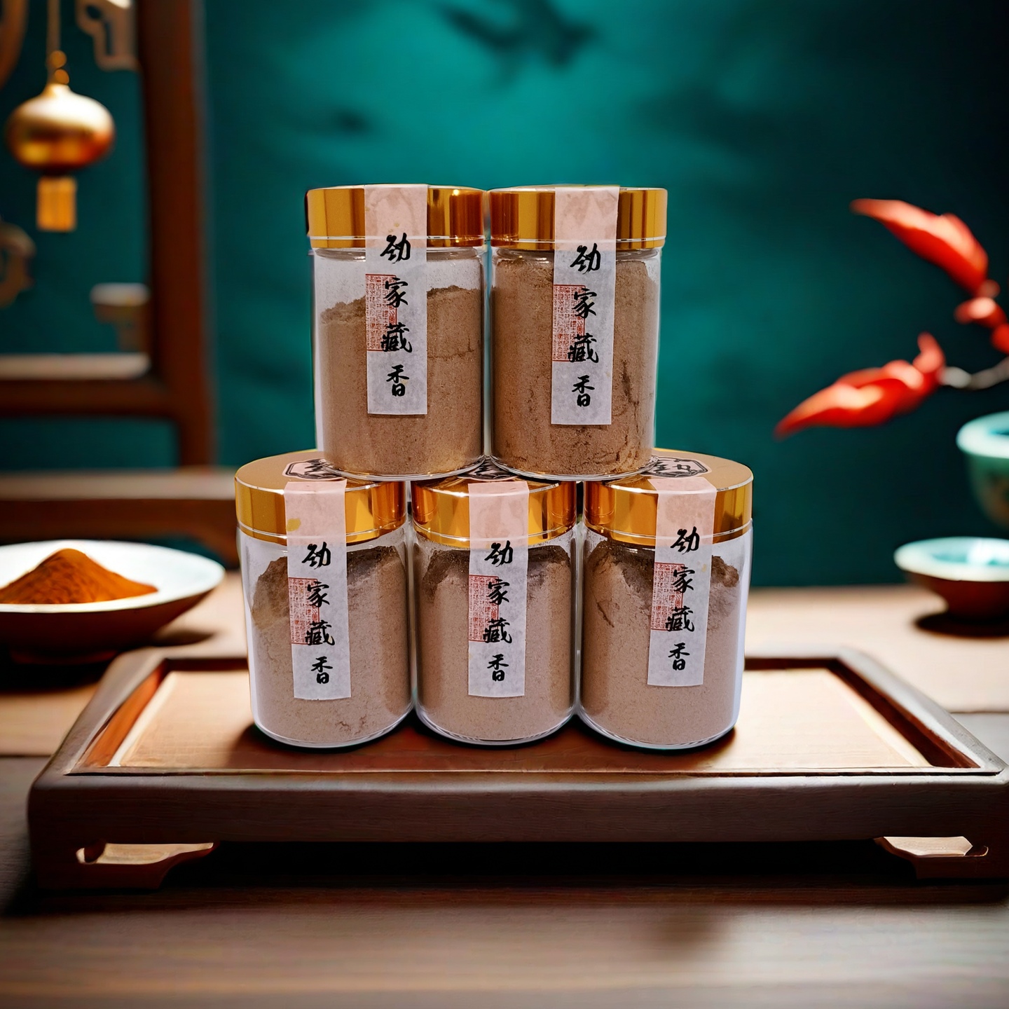 100克 劲家 高阶沉檀降单方香组合【强烈推荐】各20克天然香粉 