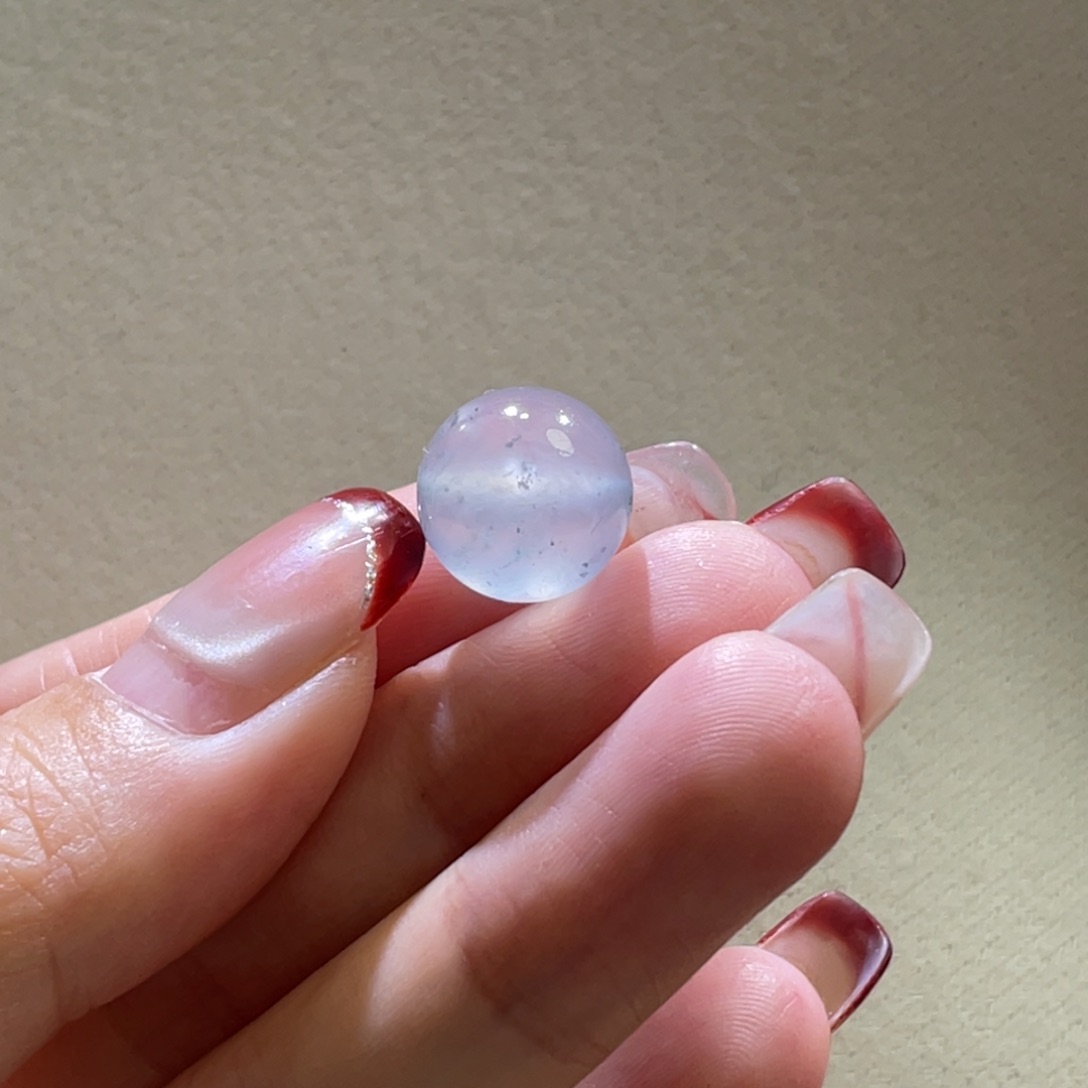 翡翠散珠天然缅a冰蓝单珠