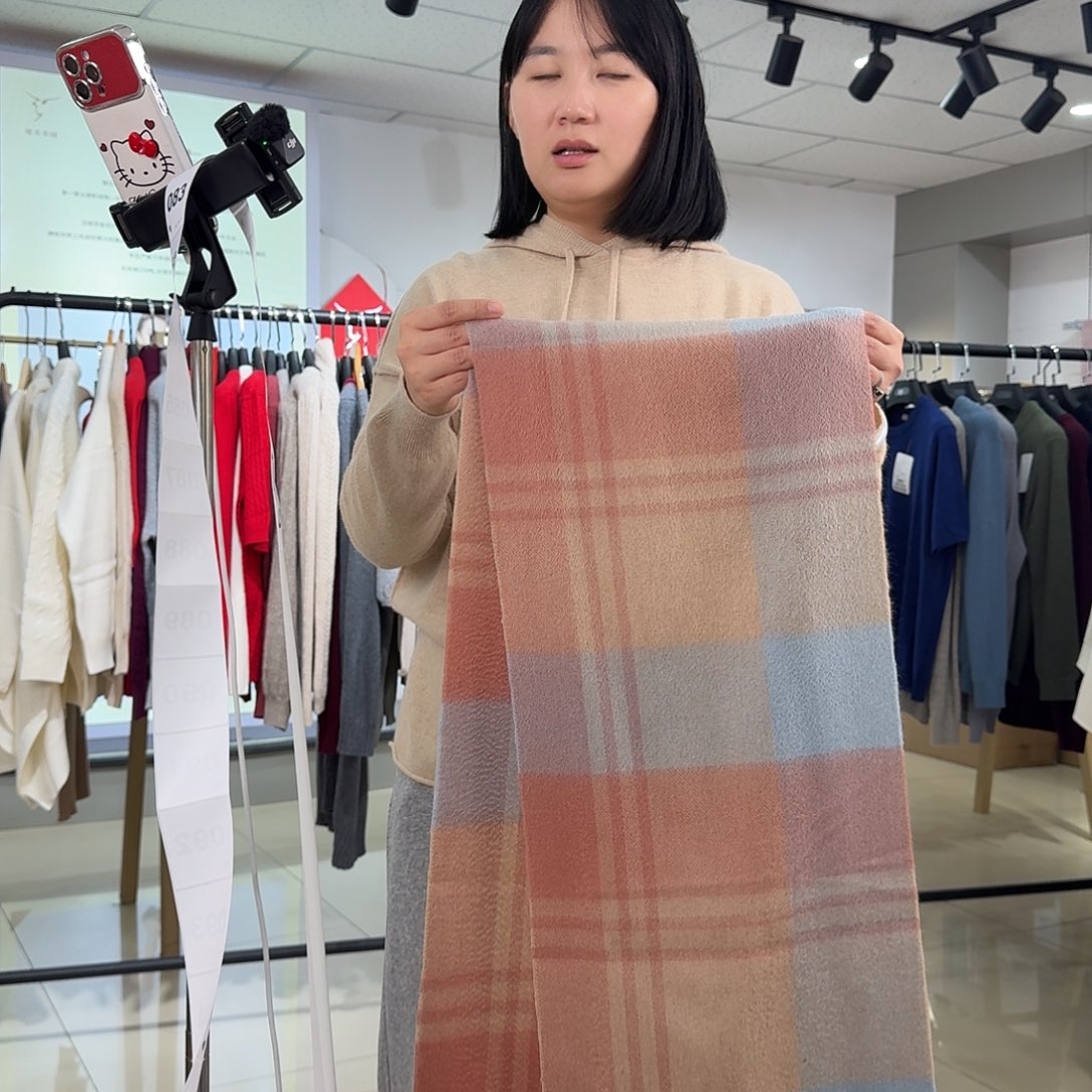 山羊绒纯羊绒保暖围巾077