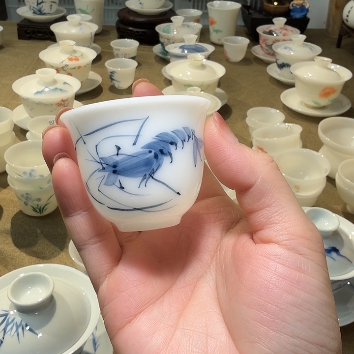 知***斋随单发璞玉大虾杯子一个随单价