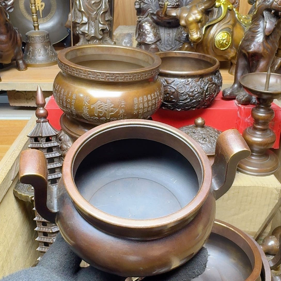 家用供香炉纯铜工艺品摆件