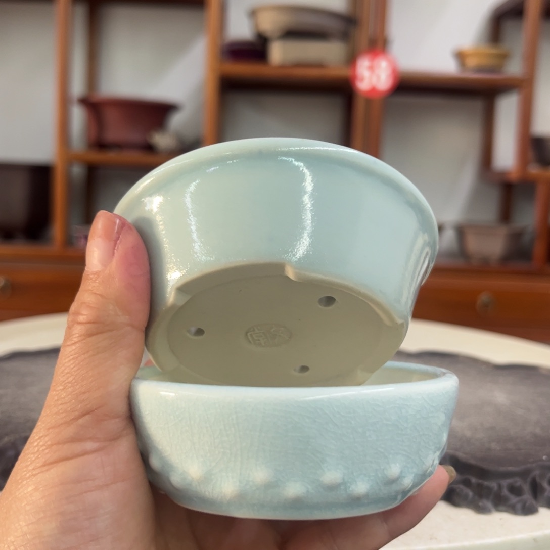 紫砂花盆瑕疵3-9。3-8。。。