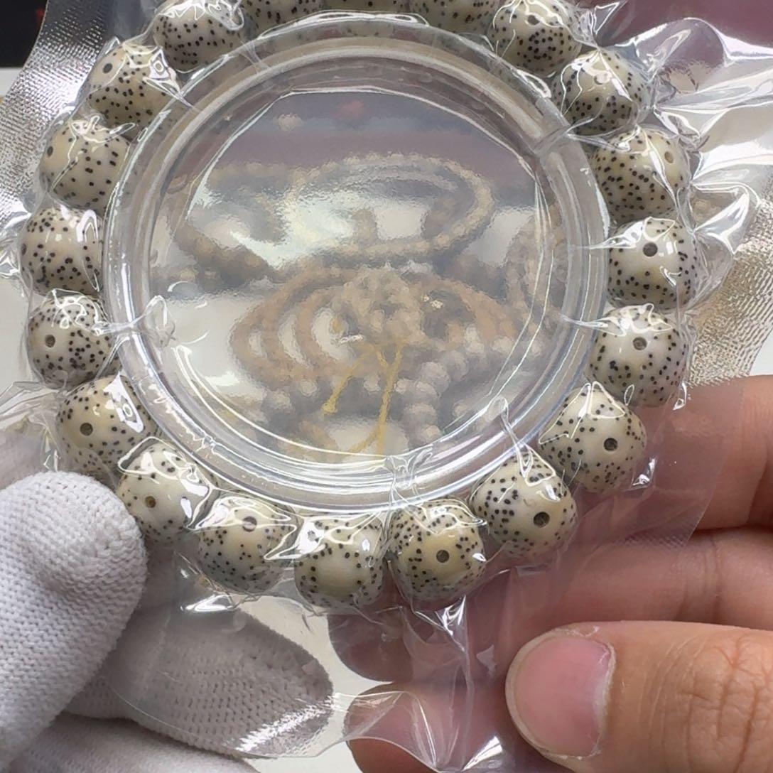 星月菩提手串37白星月氧化12单圈