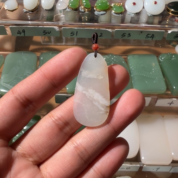 和田玉颈饰未镶嵌新疆和田玉天然真皮真色矿标（活动价）