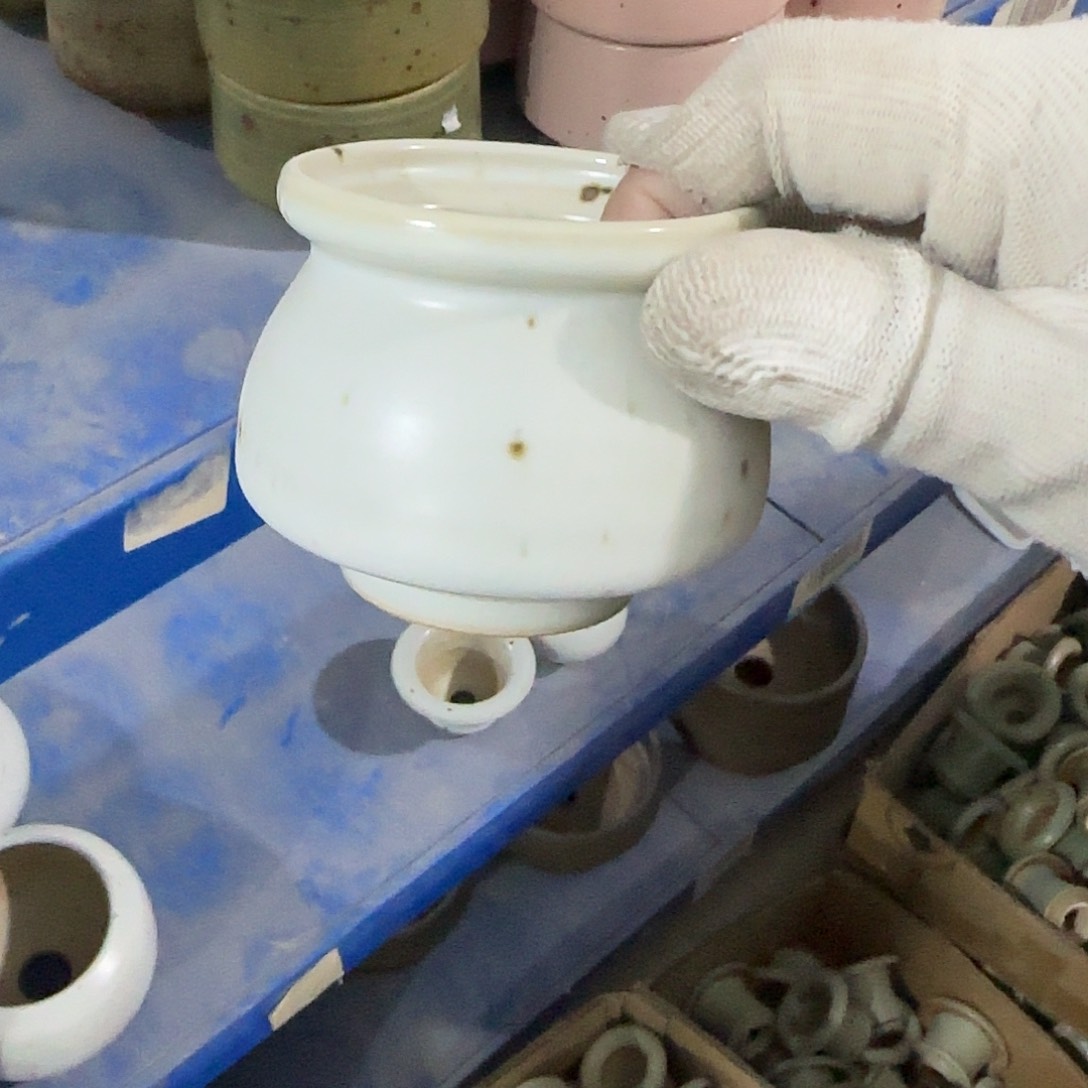 瓷片景德镇手工花盆