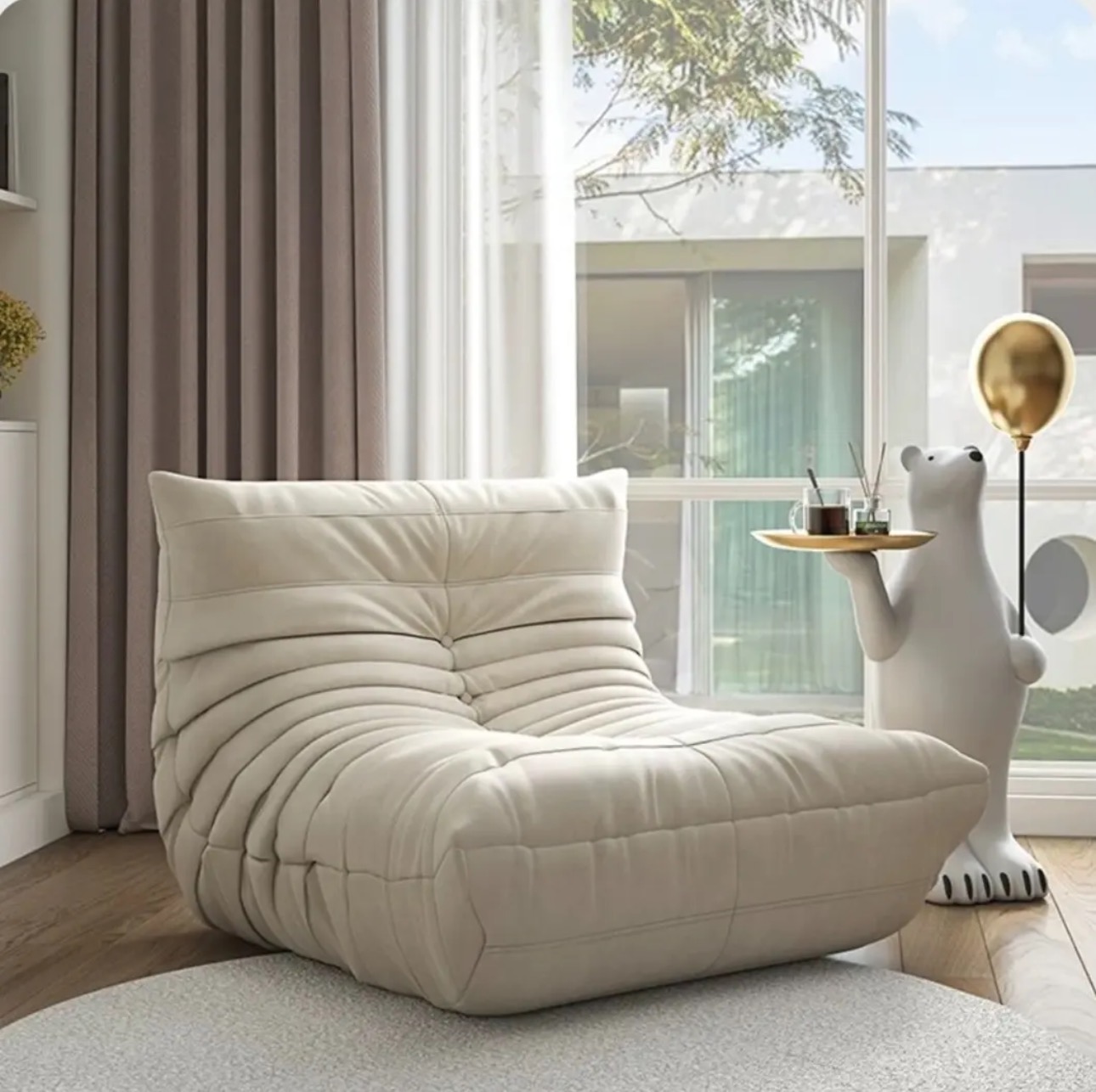 正版毛毛虫沙发单人椅可爱休闲客厅家用懒人沙发单人沙发椅榻榻米