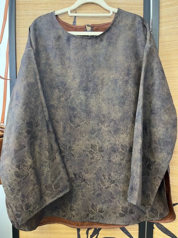 清仓福利香云纱满分桑蚕丝罩衫休闲长袖上衣