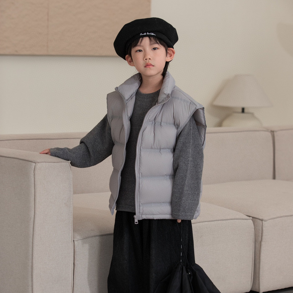 24515#儿童轻薄羽绒服马甲内穿外穿男童女童冬季学生羽绒内胆