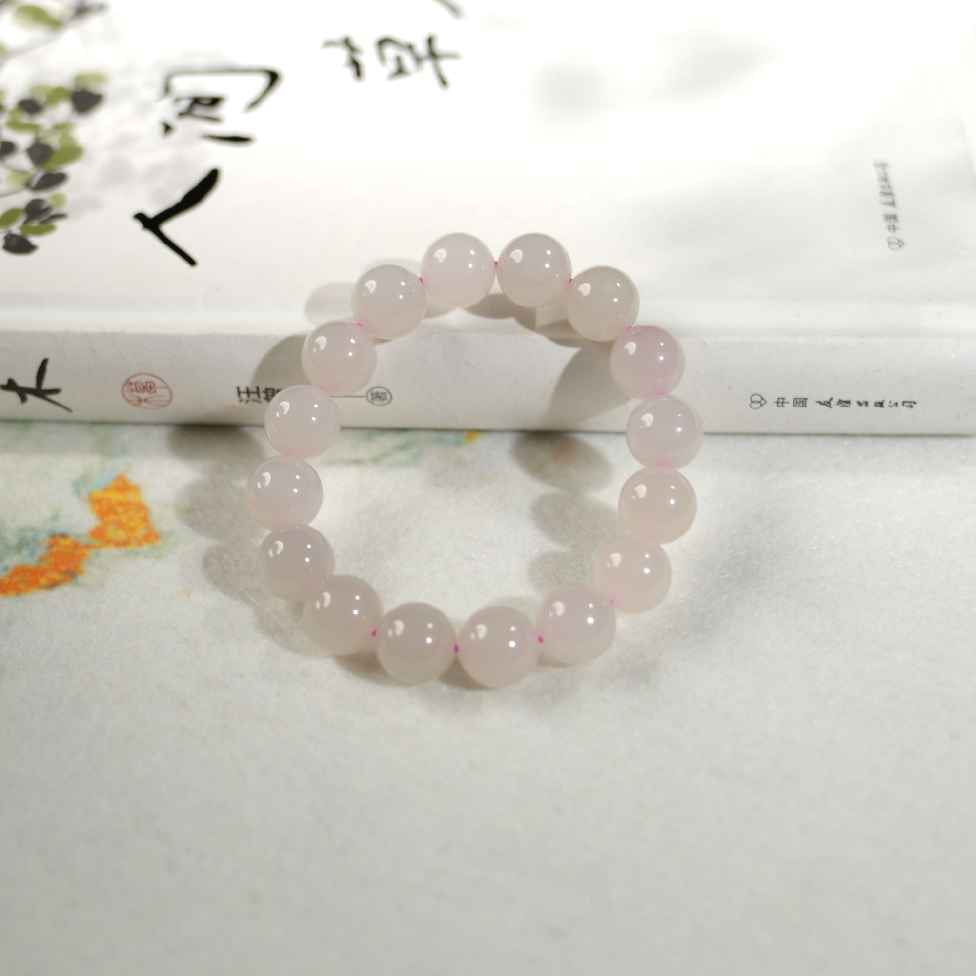 【睿泽&小池专属】和田玉藕粉手串 12mm