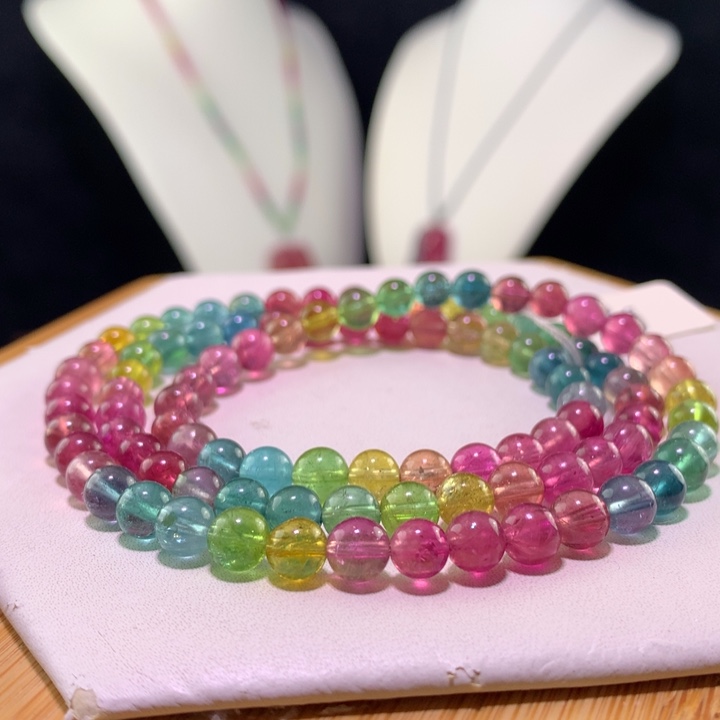 双色碧玺手链未镶嵌