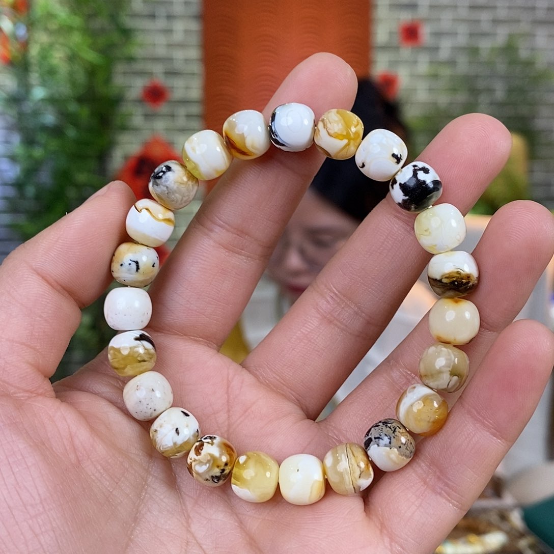 蜜蜡裸石未镶嵌蜜蜡手串9.0mm