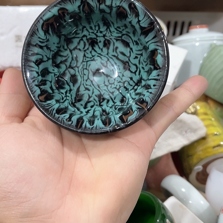 陶瓷茶具全部清清完回家过年