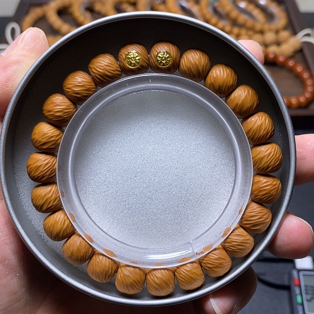 猴头核桃手串双18k金标毕业千任云锦尺寸10左右全品115号