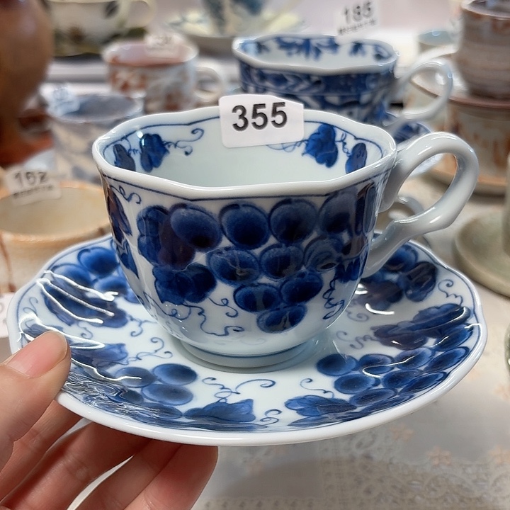 瓷片一套漂亮的咖啡杯