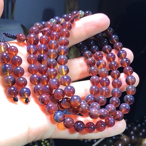 琥珀颈饰未镶嵌福利：紫罗兰108尺寸7+