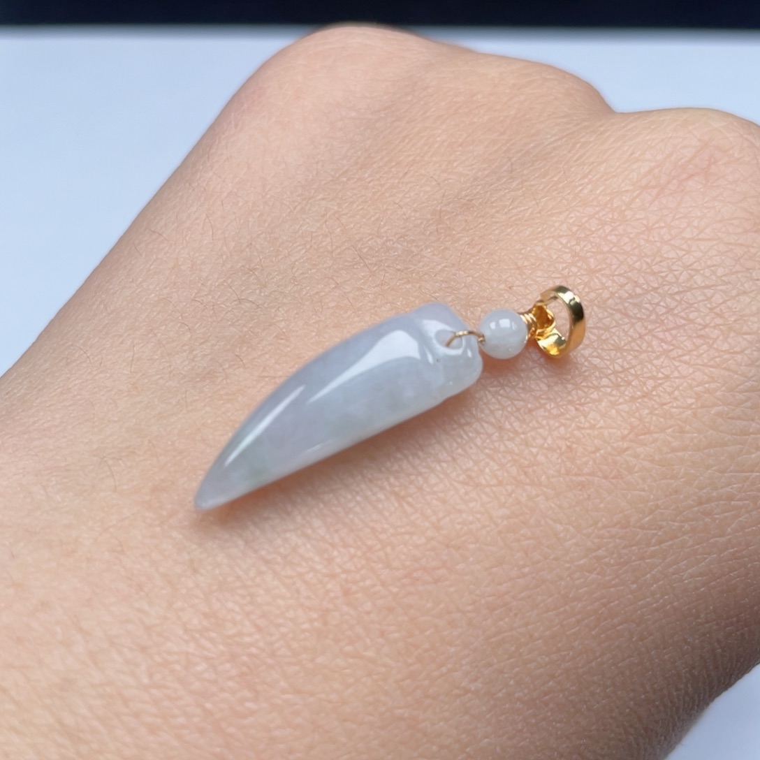 翡翠颈饰未镶嵌纯天然a货缅甸翡翠包邮