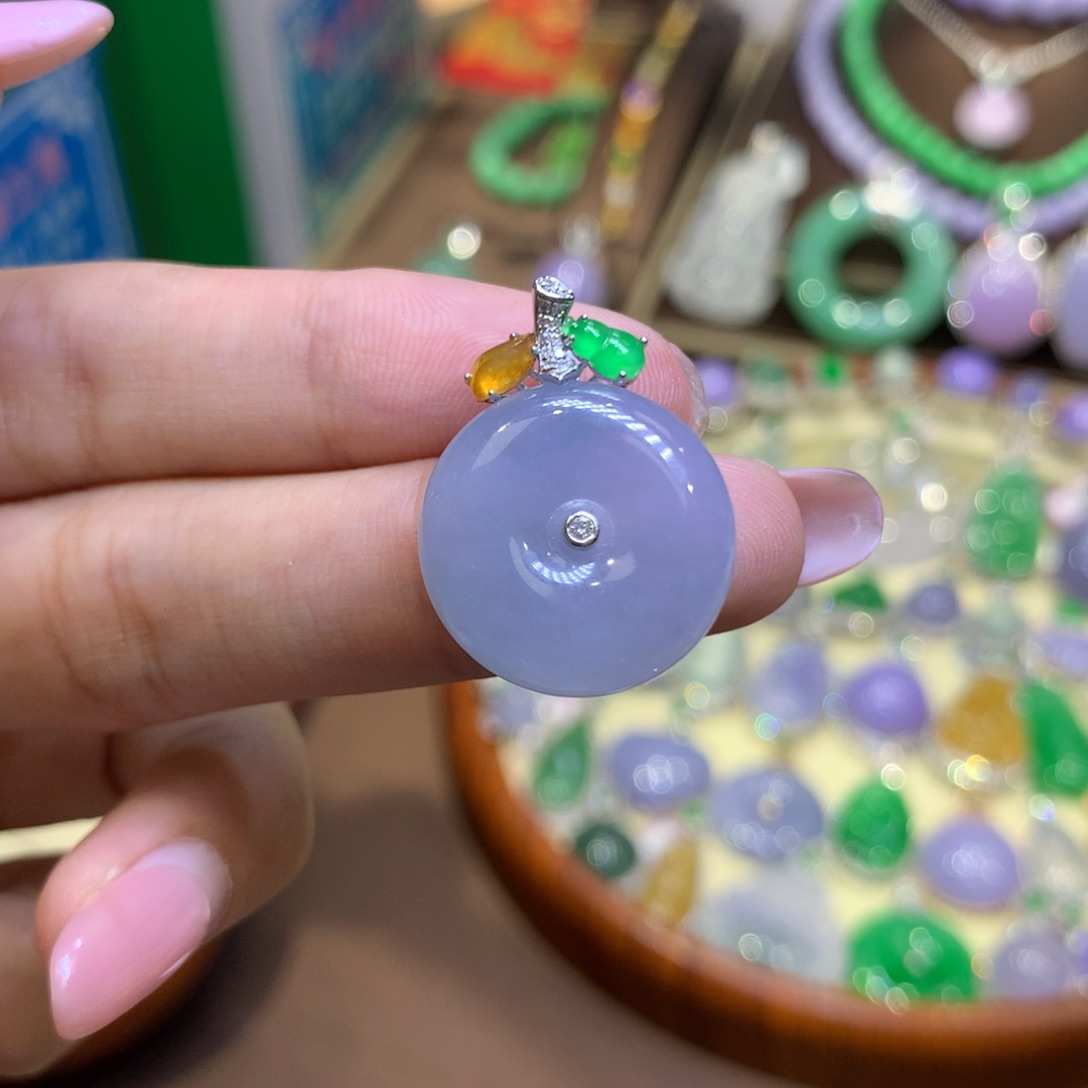 【闪购商品】翡翠18K金镶嵌颈饰翡翠