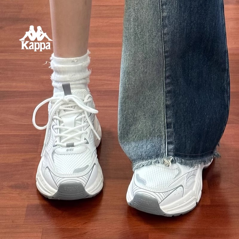 Kappa氢轨女鞋老爹鞋2025新款百搭时尚小白鞋运动鞋子K0DU5MG14CJ