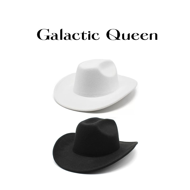 Galactic Queen英伦风纯色礼帽美式骑士帽复古百搭毛毡帽爵士帽