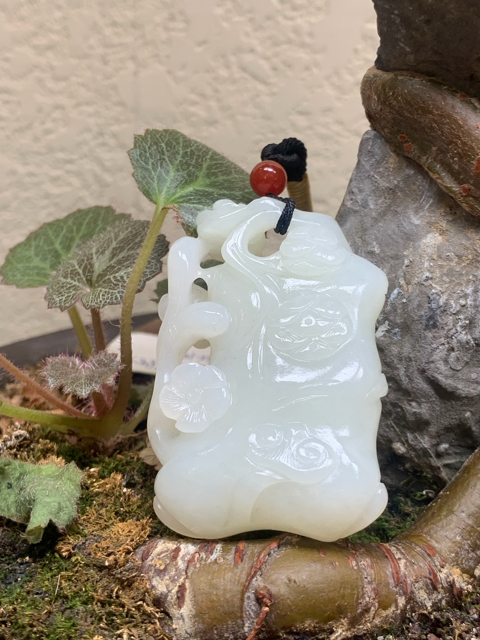 和田玉白玉岁寒三友挂件，43克，54*36*13，货号02423，8258094