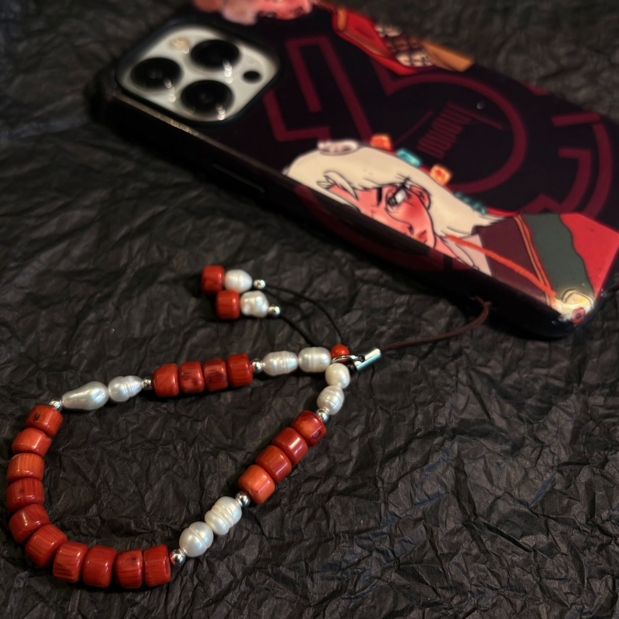 手机链（红白珠子）