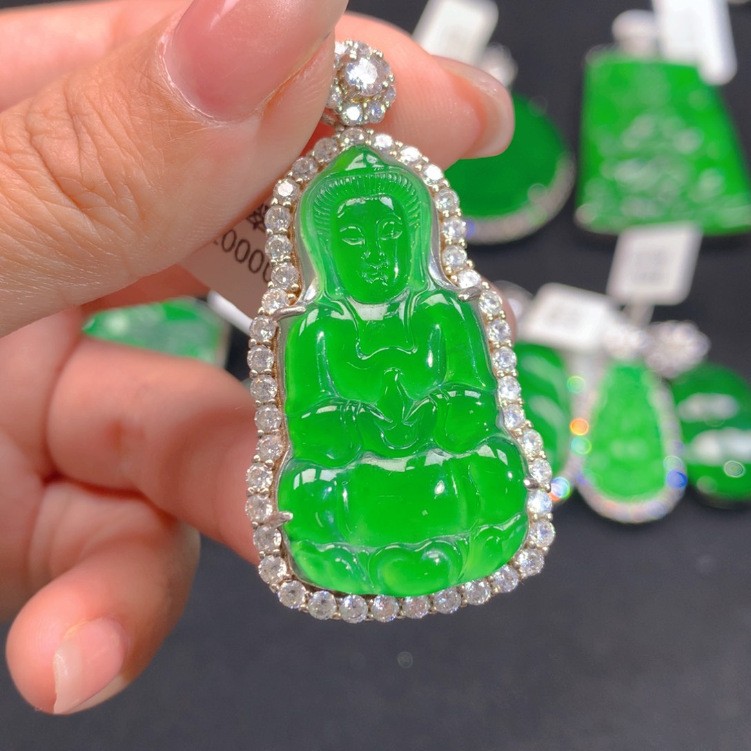 翡翠颈饰银S925镶嵌11111111111