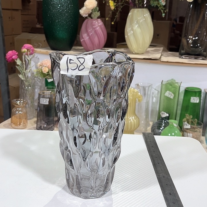玻璃158高24口12水晶玻璃花瓶嘎嘎好看