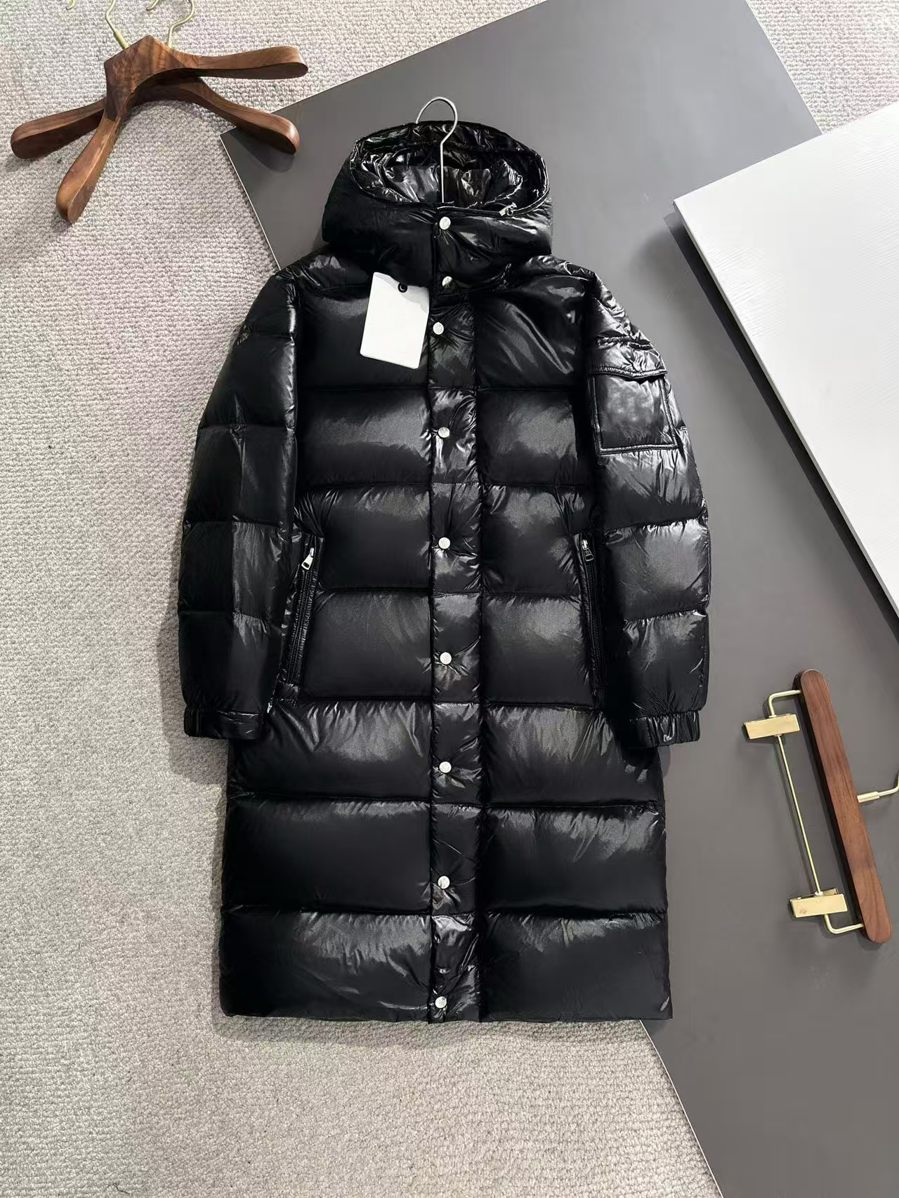 经典款my90长款绿内里羽绒服男女同款