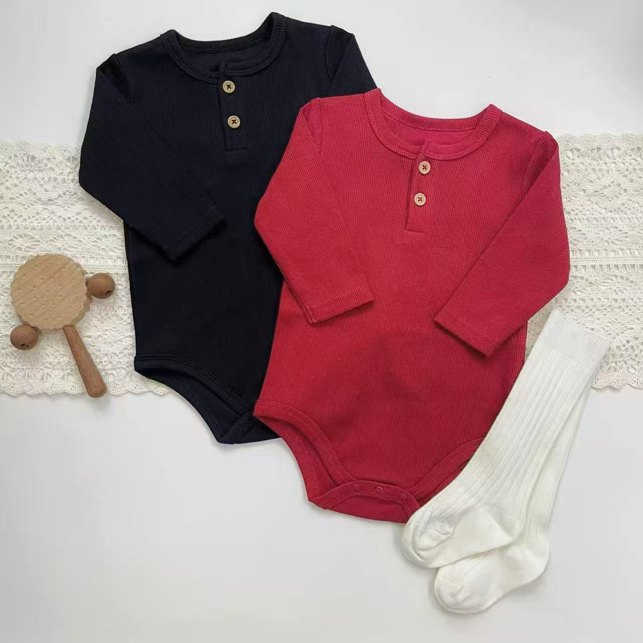 新生婴儿秋季衣服男女童韩系长袖包屁衣小月龄哈衣宝宝秋装连体衣